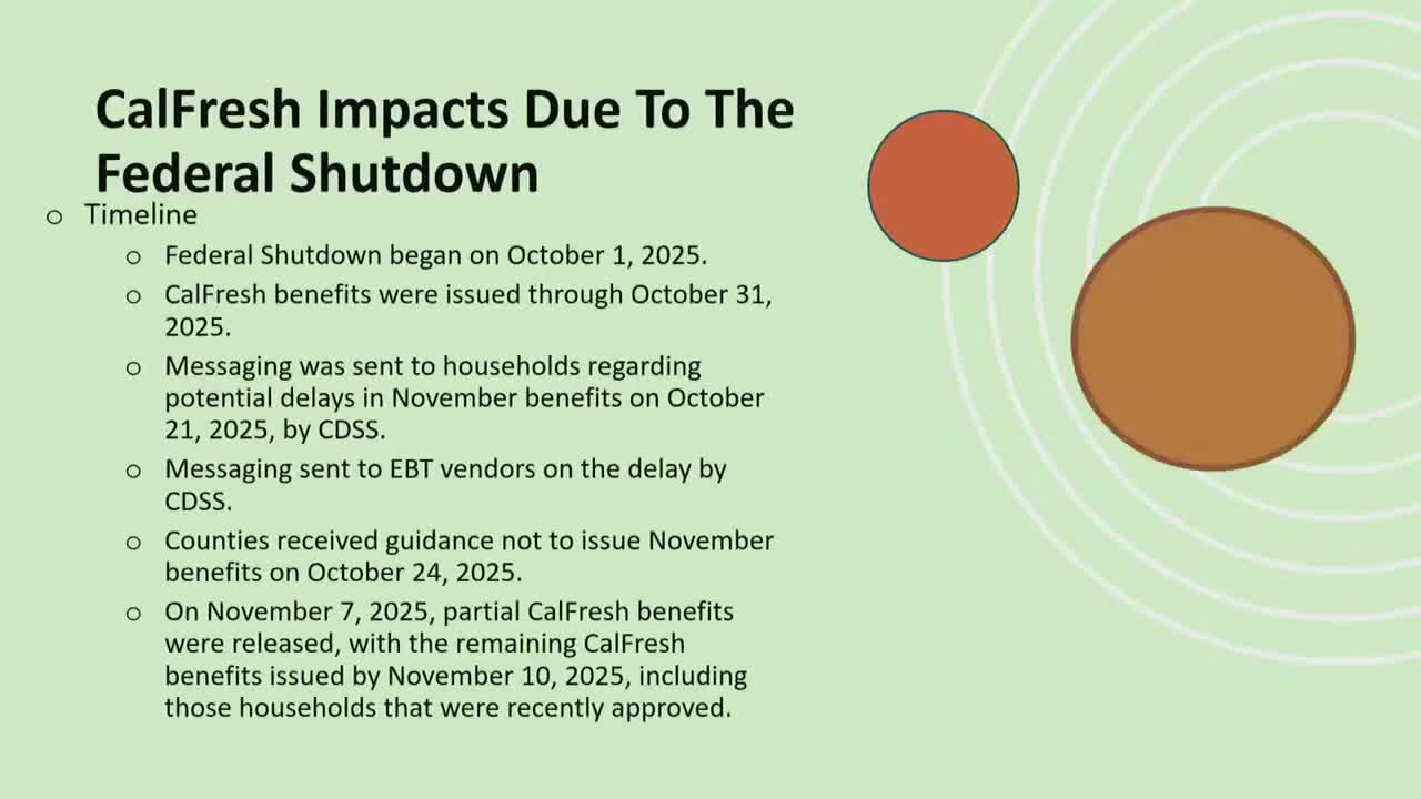 Tulare County task force hears how federal shutdown delayed CalFresh benefits; county readies up to $1M to help residents