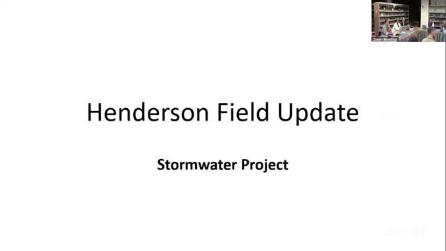 Stormwater work at Henderson Field nearly complete; obsolete equipment to be listed on Municibid