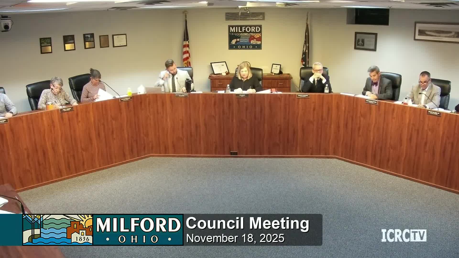 Milford Council adopts $4.91 million appropriations amendment, updates job descriptions and manager contract; approves $20,000 furniture purchase