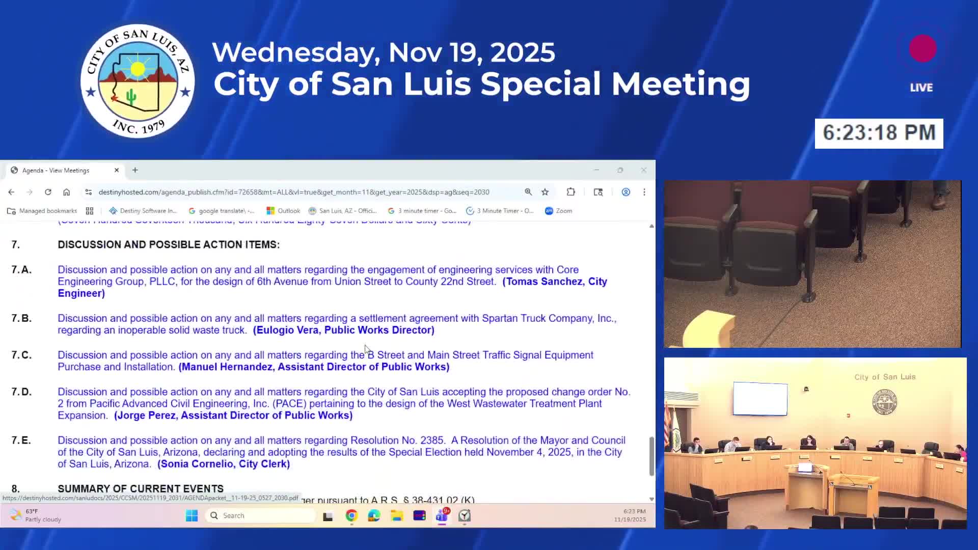San Luis council approves Core Engineering contract for 6th Avenue design