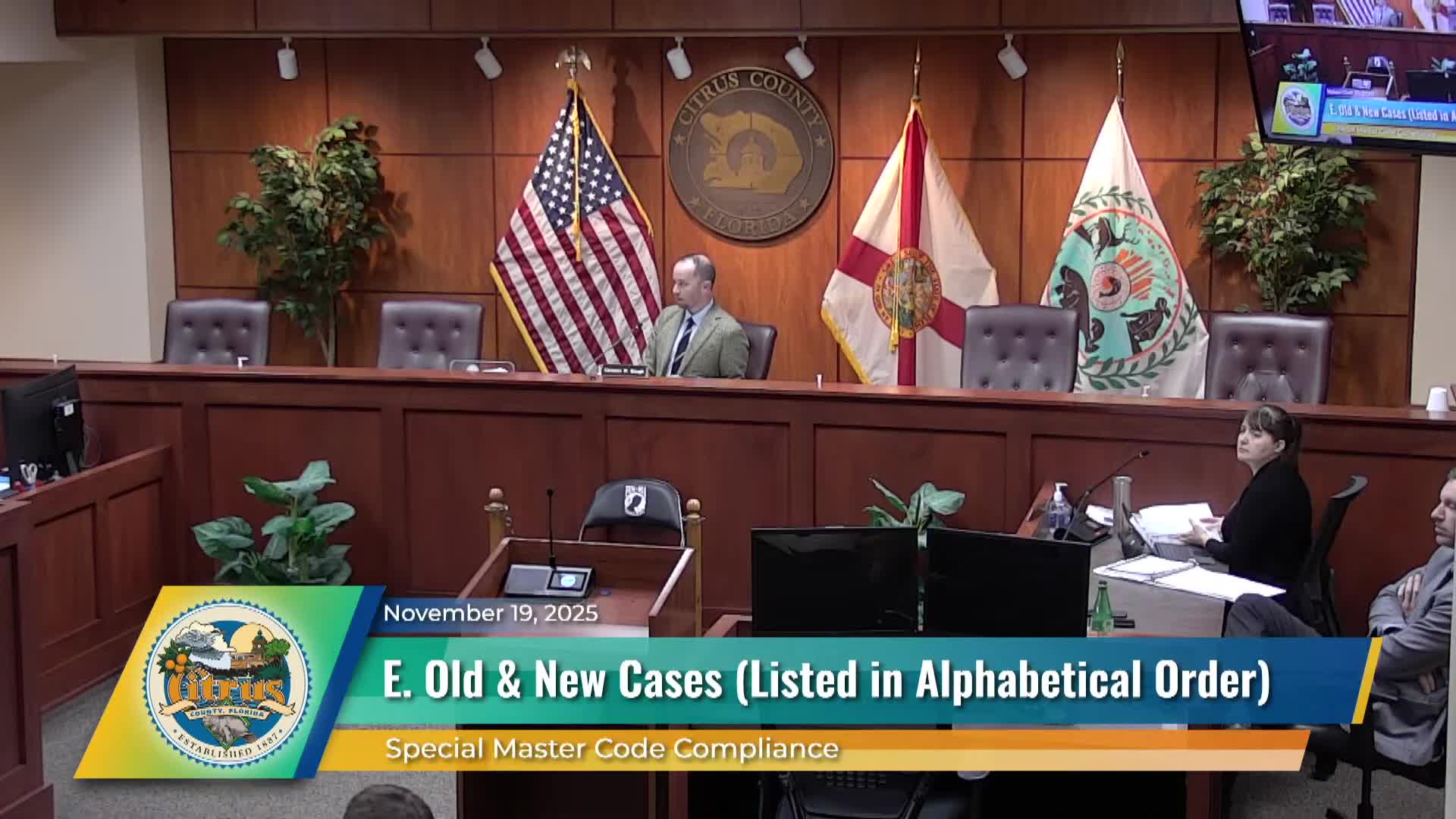 Roundup: Citrus County special-master hearing issues numerous cure periods and fines; many routine cases resolved