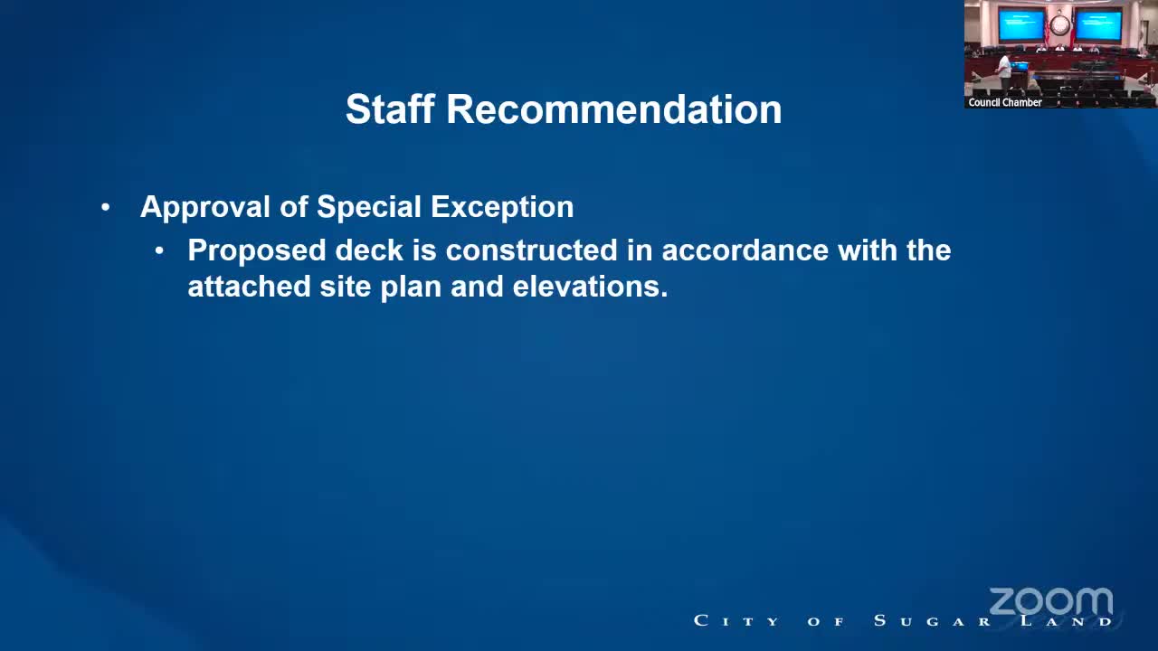Sugar Land ZBA holds annual orientation covering authority, variances, and Open Meetings Act requirements