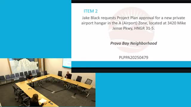 Administrative hearing approves project plan for private hangar in Provo