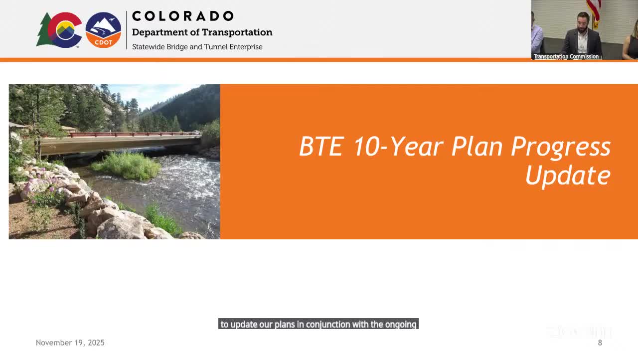 Bridge & Tunnel Enterprise proposes $125M targeted preventative-maintenance program to hold off deterioration