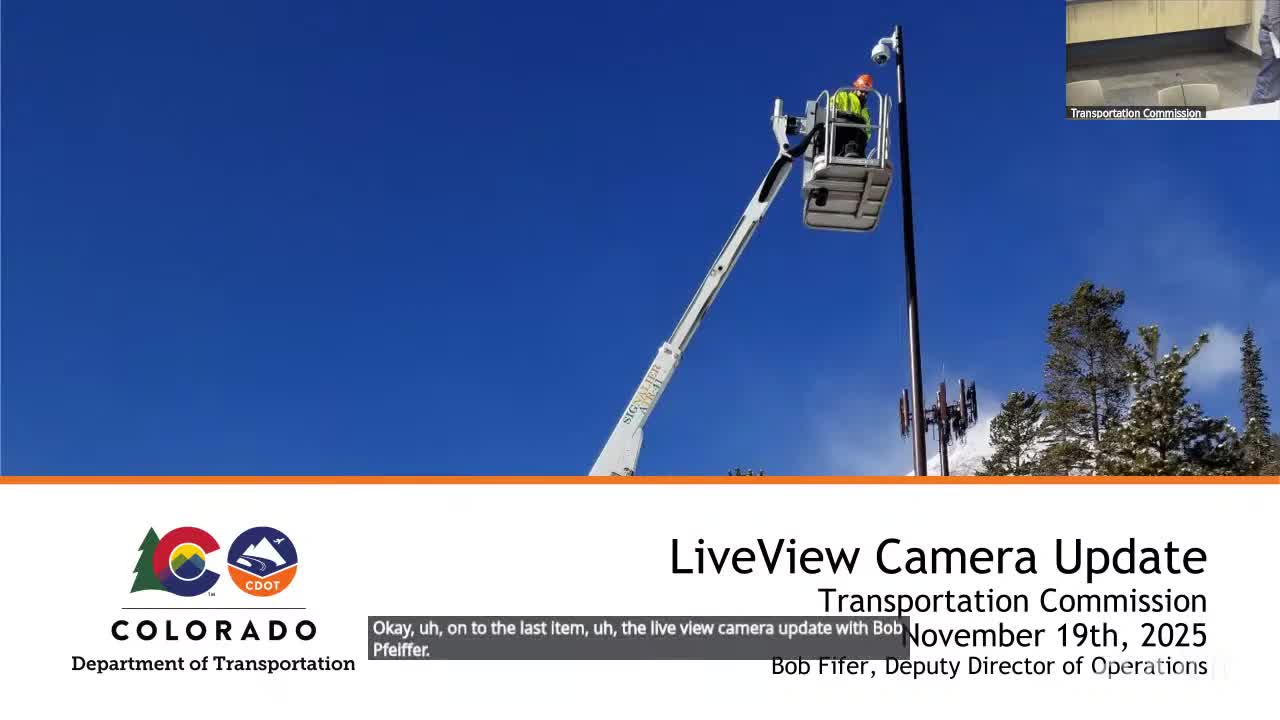 CDOT says temporary cameras restored key passes; two-year plan will replace LiveView units