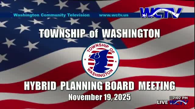 Township of Washington Planning Board approves Oct. 15 minutes, moves into closed session