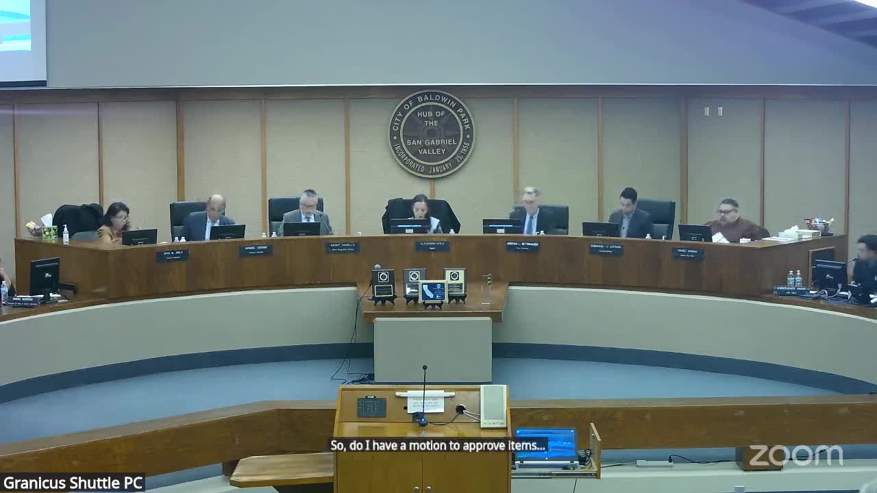 Votes at a glance: Baldwin Park City Council, Nov. 19, 2025