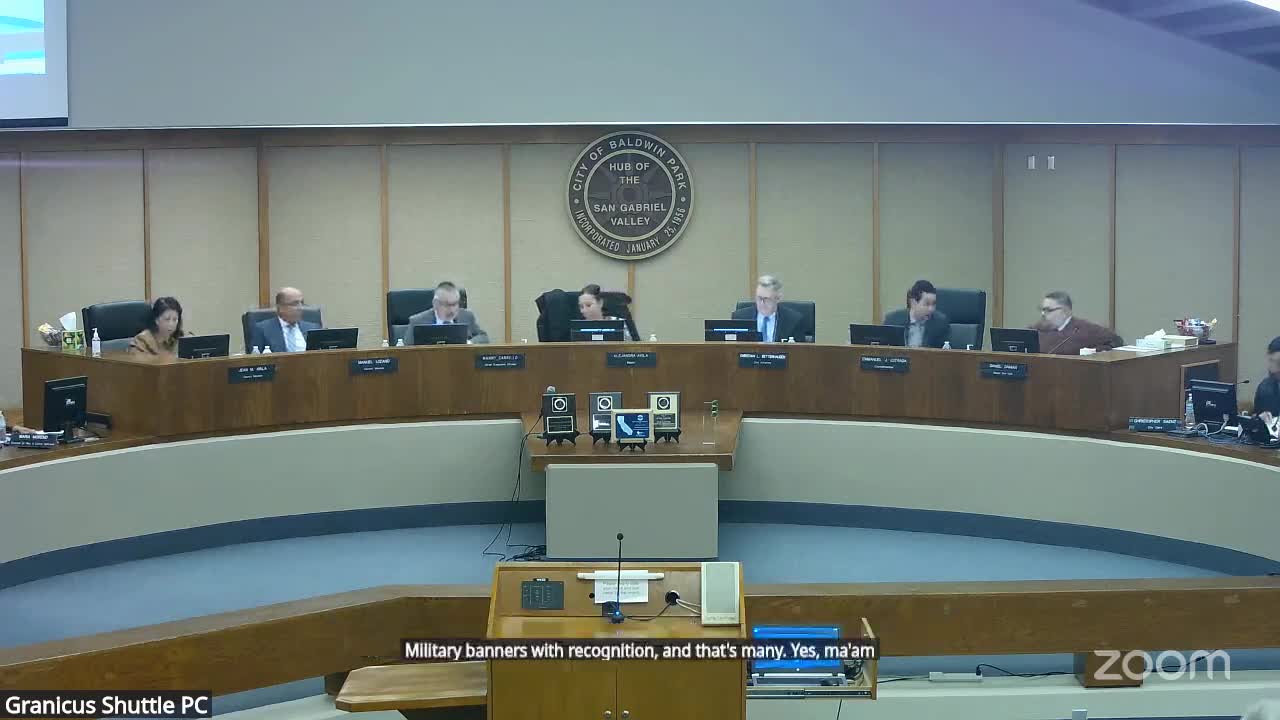 Baldwin Park council picks waving‑flag design for Hometown Heroes banners