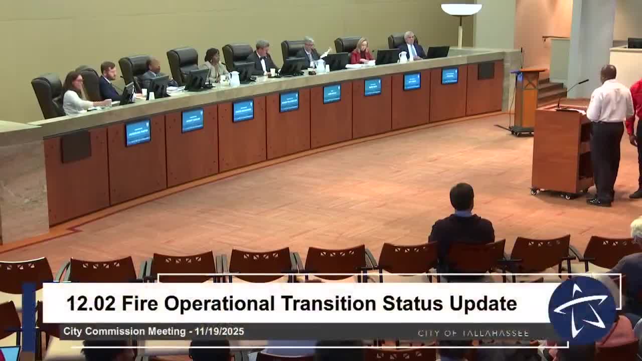 Tallahassee commission accepts update on city takeover of fire services, seeks budget details