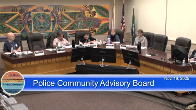 Oak Harbor police advisory board reviews proposed "stay‑out" drug‑zone ordinance ahead of council vote