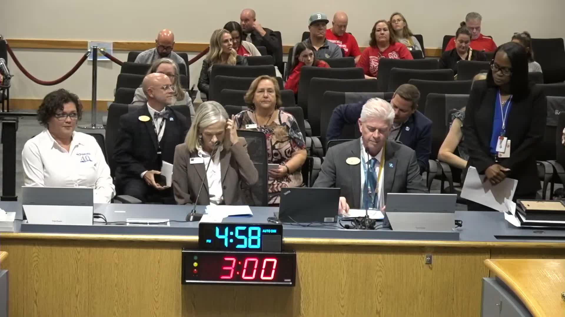 Teachers and parents raise staffing and contracting concerns; superintendent announces drone safety pilot and honors arts partnerships