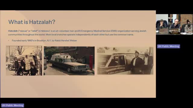 Hatzalah Cleveland presents volunteer, culturally sensitive EMS model and seeks coordination with University Heights services