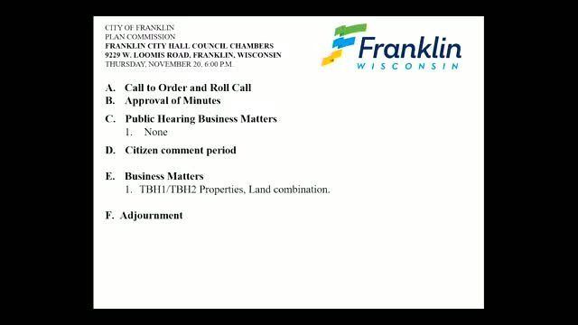 Franklin Plan Commission recommends council approve lot combination on South 27th Street