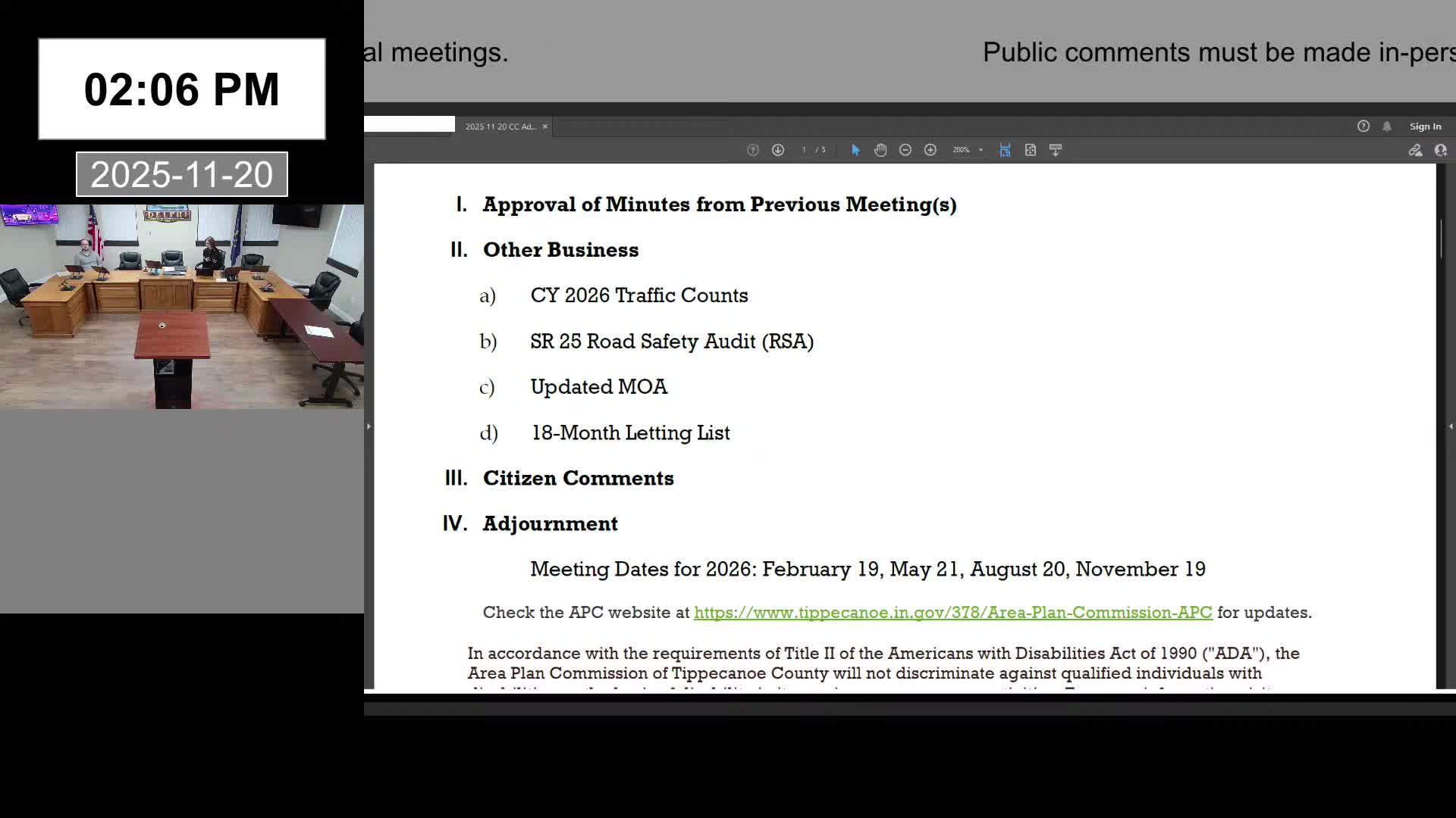 Committee hears results of State Route 25 safety audit tied to regional Safe Streets for All plan