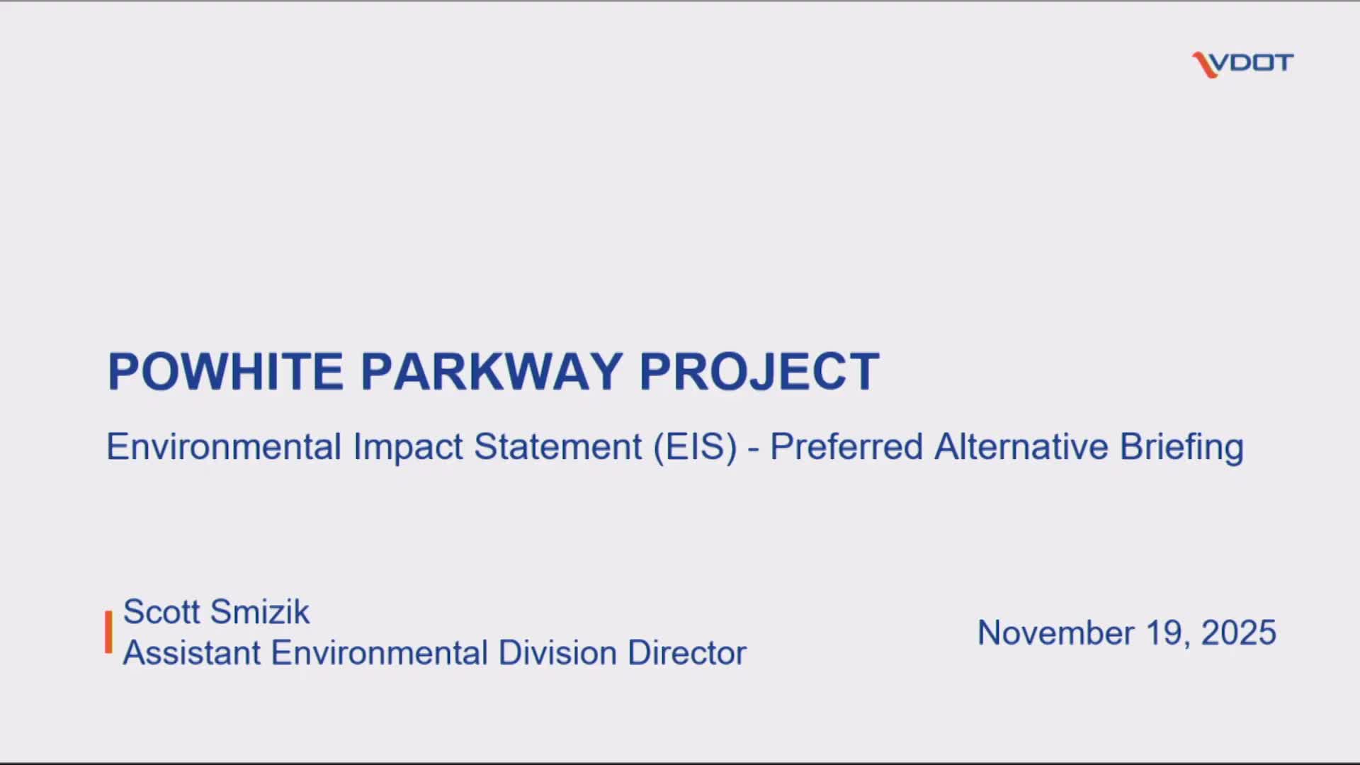 VDOT seeks support for Alternative 1A in Powhatan Parkway EIS, schedules December public hearing