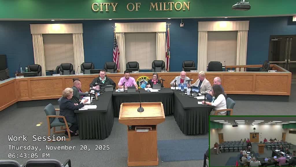 Milton council finalizes code-of-conduct draft and debates residency rules for advisory boards ahead of Dec. 9 vote