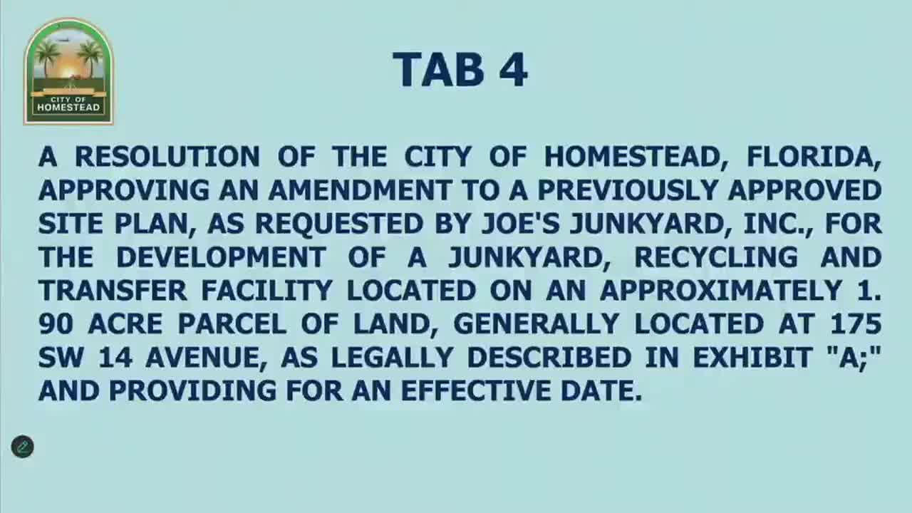 Council defers approval of junkyard and recycling-transfer special exceptions amid enforcement concerns