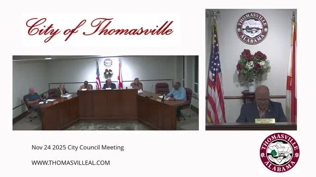 Thomasville council to fill school‑board vacancy after resignation; considers holiday office closures