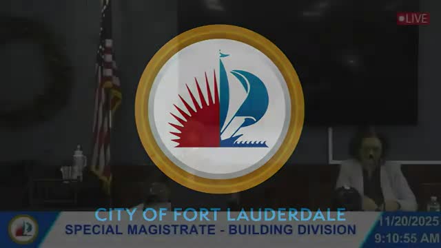 Fort Lauderdale magistrate grants compliance extensions, denies dismissal over anonymous complaint and fines stormwater violation
