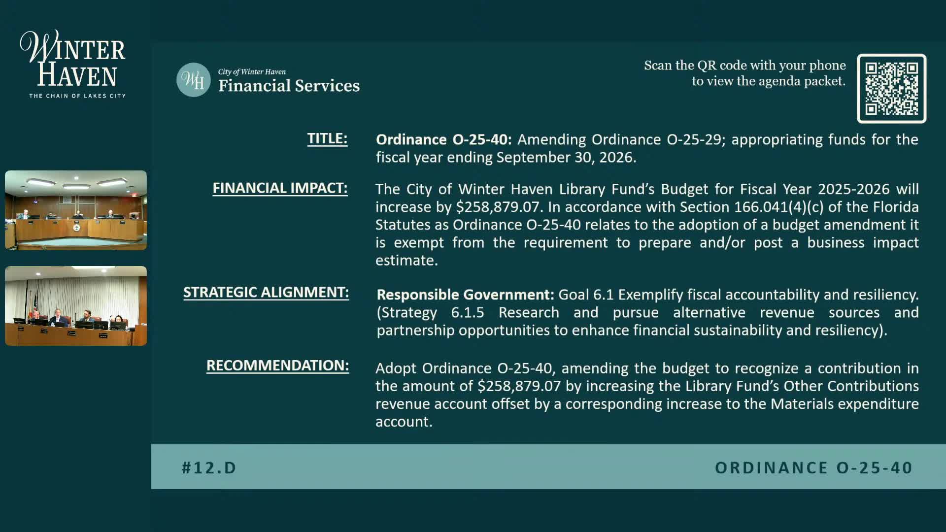 Commission hears Ritz Theater update, appoints David Berry to grant committee and advances budget amendment