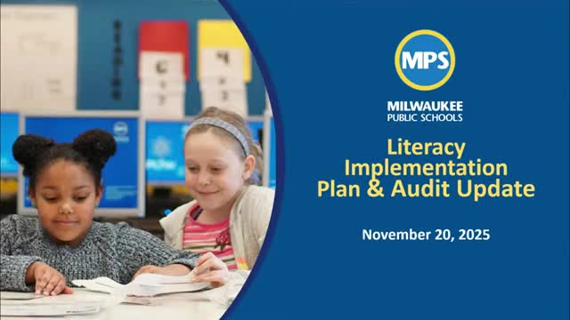 District outlines literacy implementation tied to academic audit; HMH Volume 3 materials expected for semester rollout