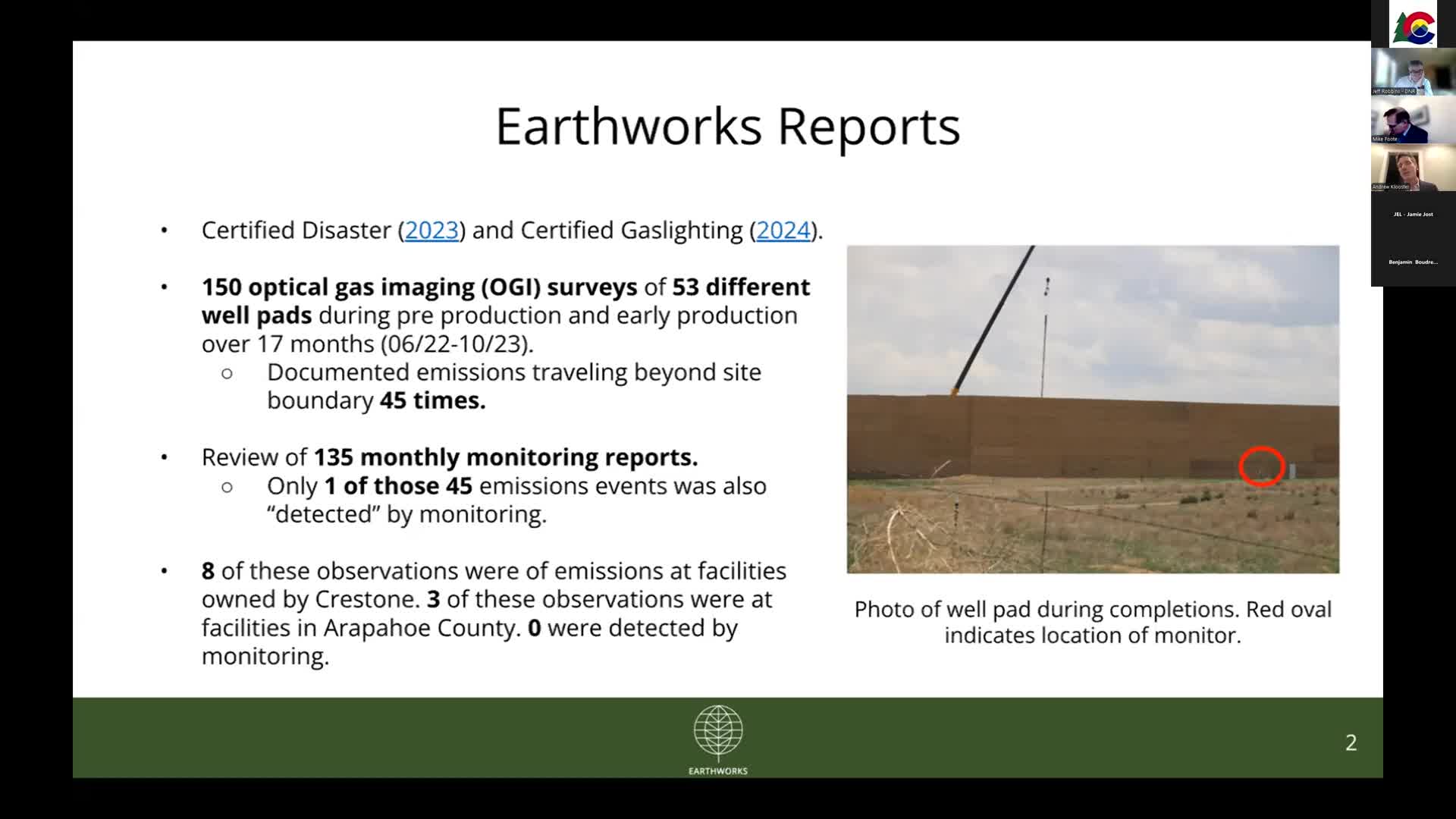 Experts show optical‑gas imaging plumes missed by continuous monitors and say moving Sunlight Long pad would cut perceived noise
