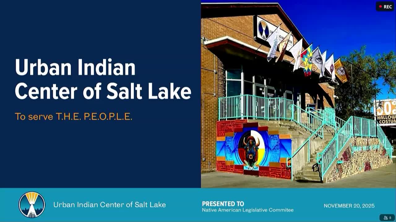 Urban Indian Center tells Utah committee it expanded clinical and behavioral health services but needs sustainable funding
