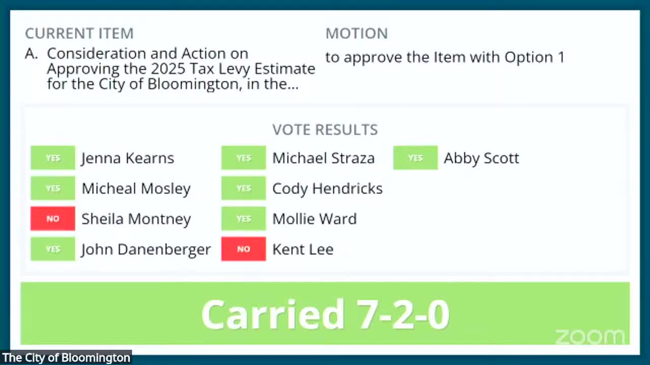 Council approves Bloomington Public Library levy estimate; one dissent