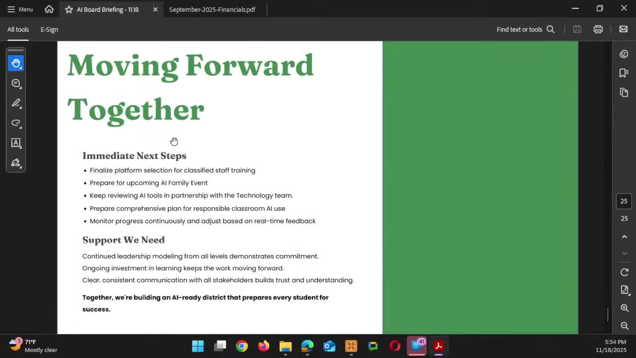 TCS year-end report: revenues slightly above budget, expenditures below; deficit outlook improves