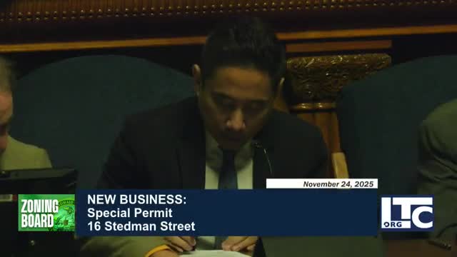 Board grants special permit for massage business at 16 Studman St.; requires fire-alarm compliance