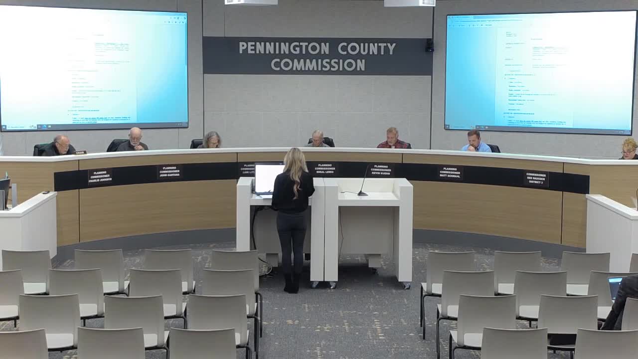 Pennington County planning commission advances zoning-definition, animal-keeping and nuisance changes after debate over 1-mile jurisdiction