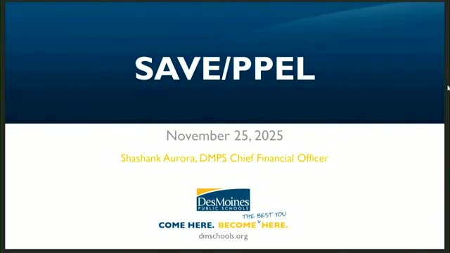 DMPS details SAVE/PPEL five-year plan, proposes regional facility investments