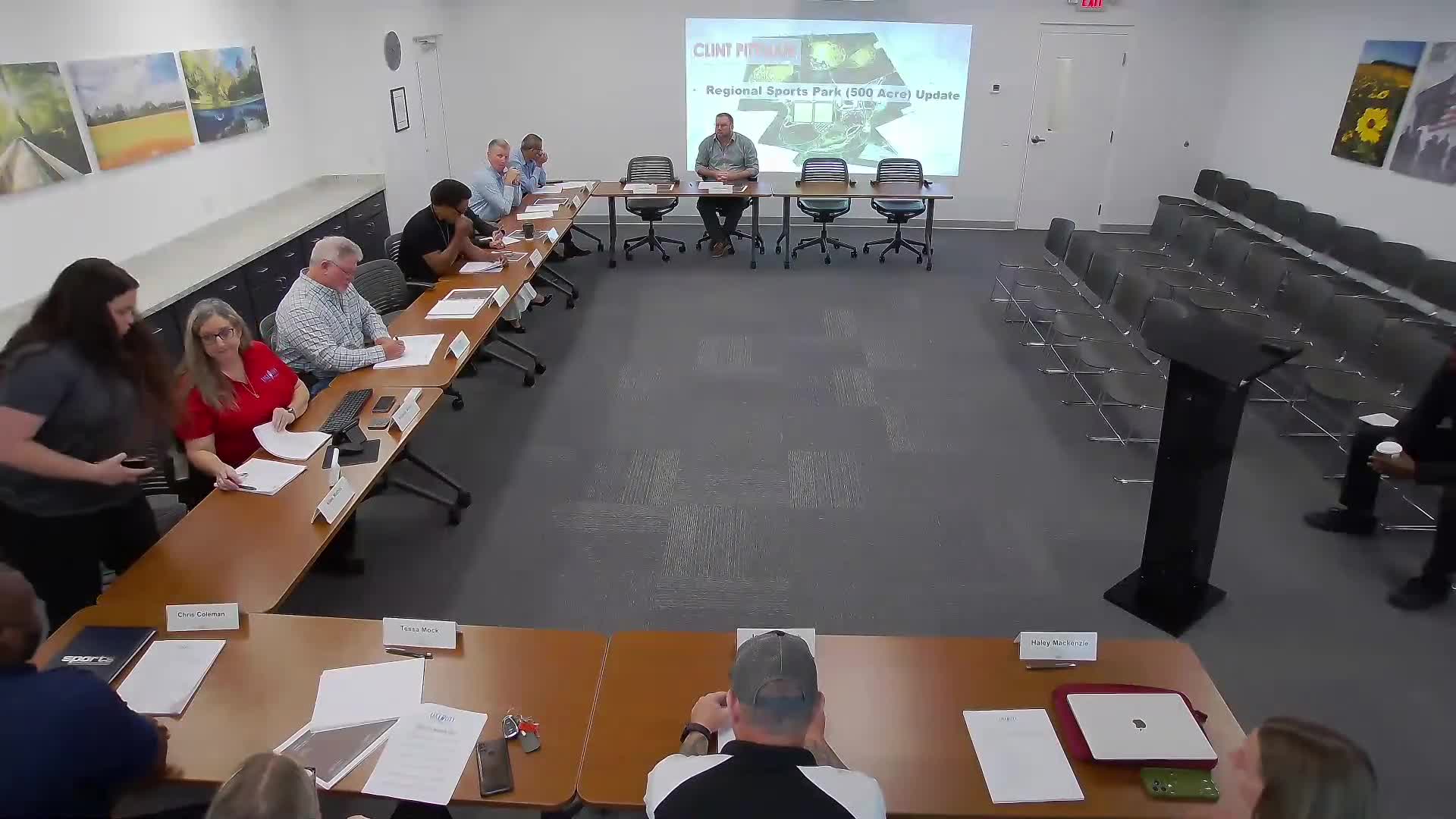 County staff say 500‑acre regional sports park moving through surveys and engineering; funding timeline unclear