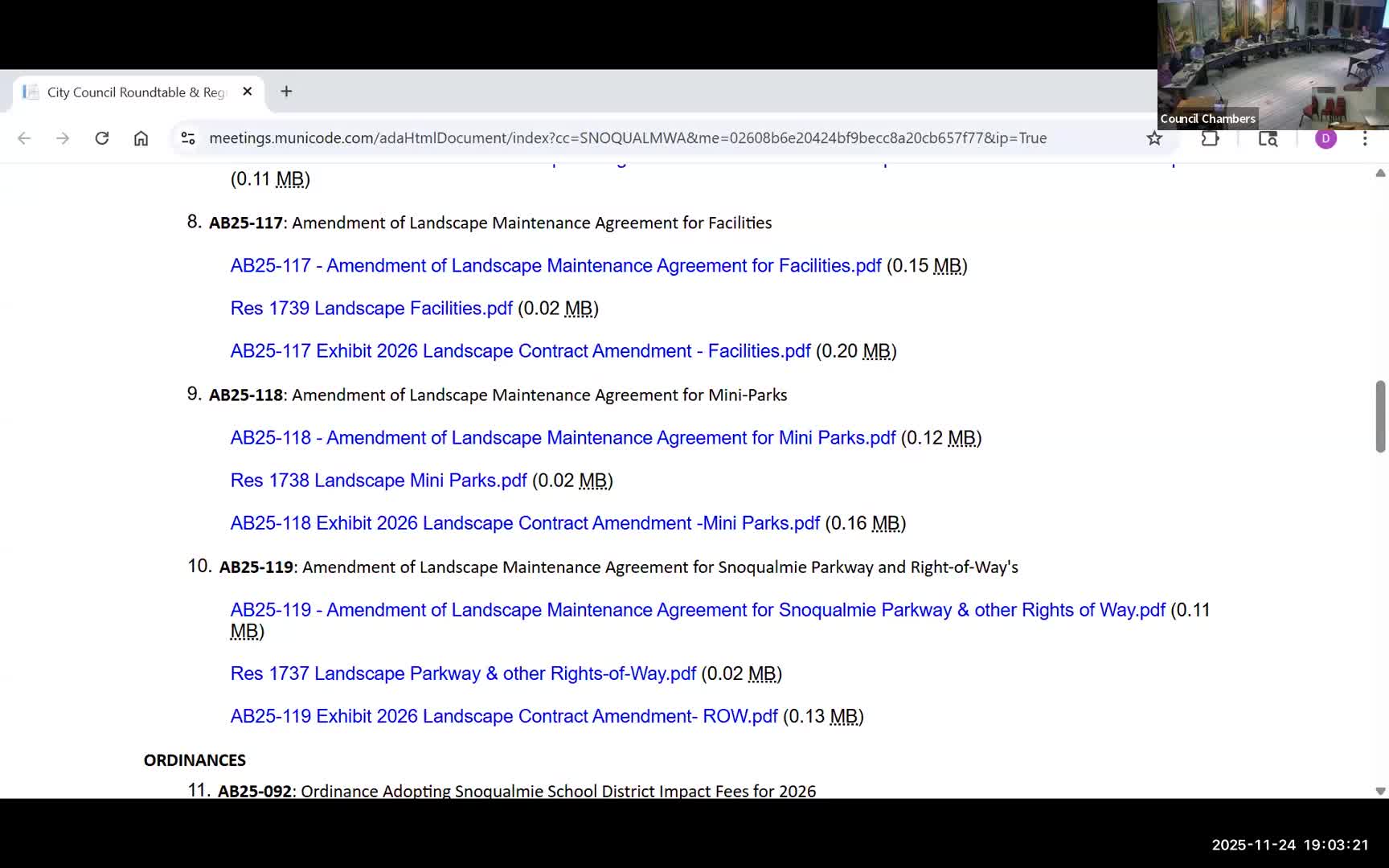Council approves school‑impact fees, critical‑areas changes and property‑tax ordinances