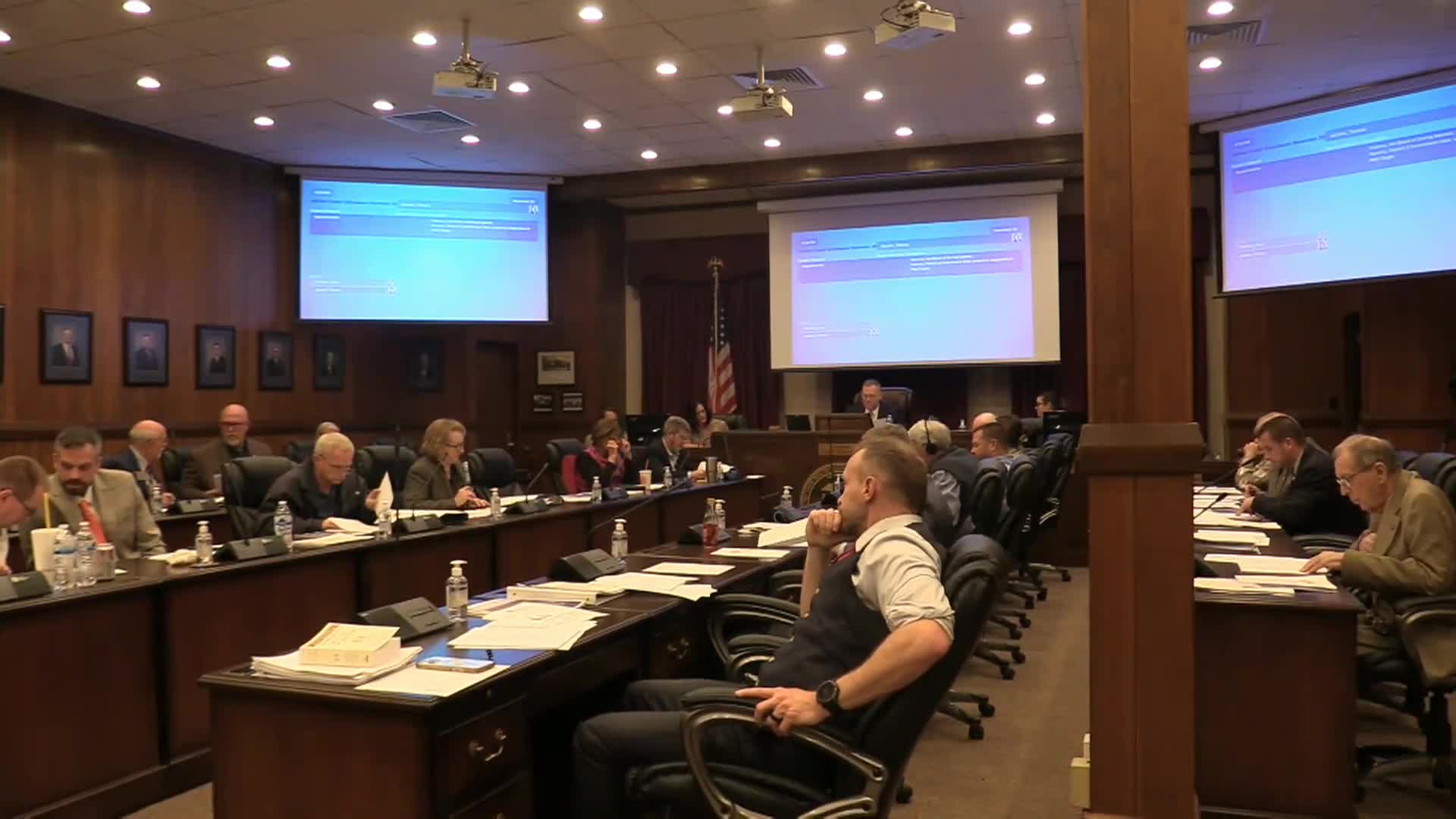 Commission appoints members, adopts veteran-support resolution and advances several items to first reading