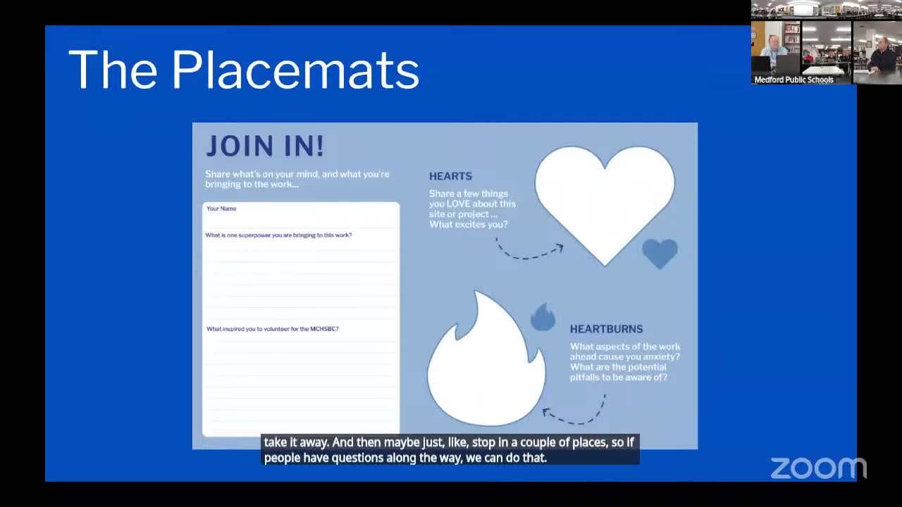 Committee outlines PDP schedule and broad educational visioning; community sessions in December