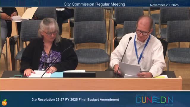 Dunedin adopts year‑end budget amendment to record storm recovery costs, expects FEMA reimbursement