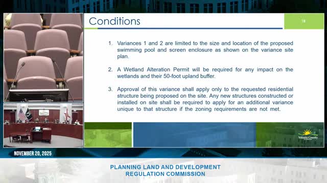 PLDRC approves several residential variances including ADA addition and waterfront pool; multiple continuances set