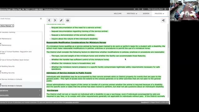 Cheltenham committee reviews facilities planning tools and transportation recording rules