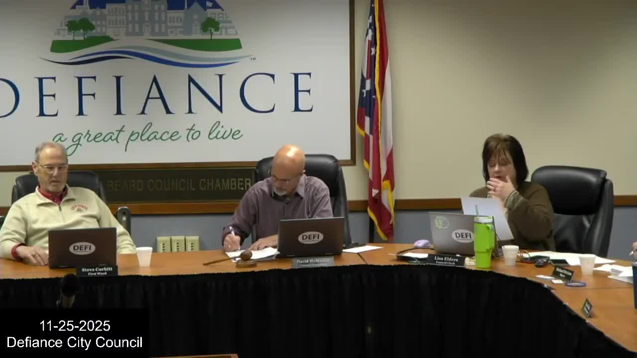 Council approves several easements and equipment purchases; mayor reappoints law director