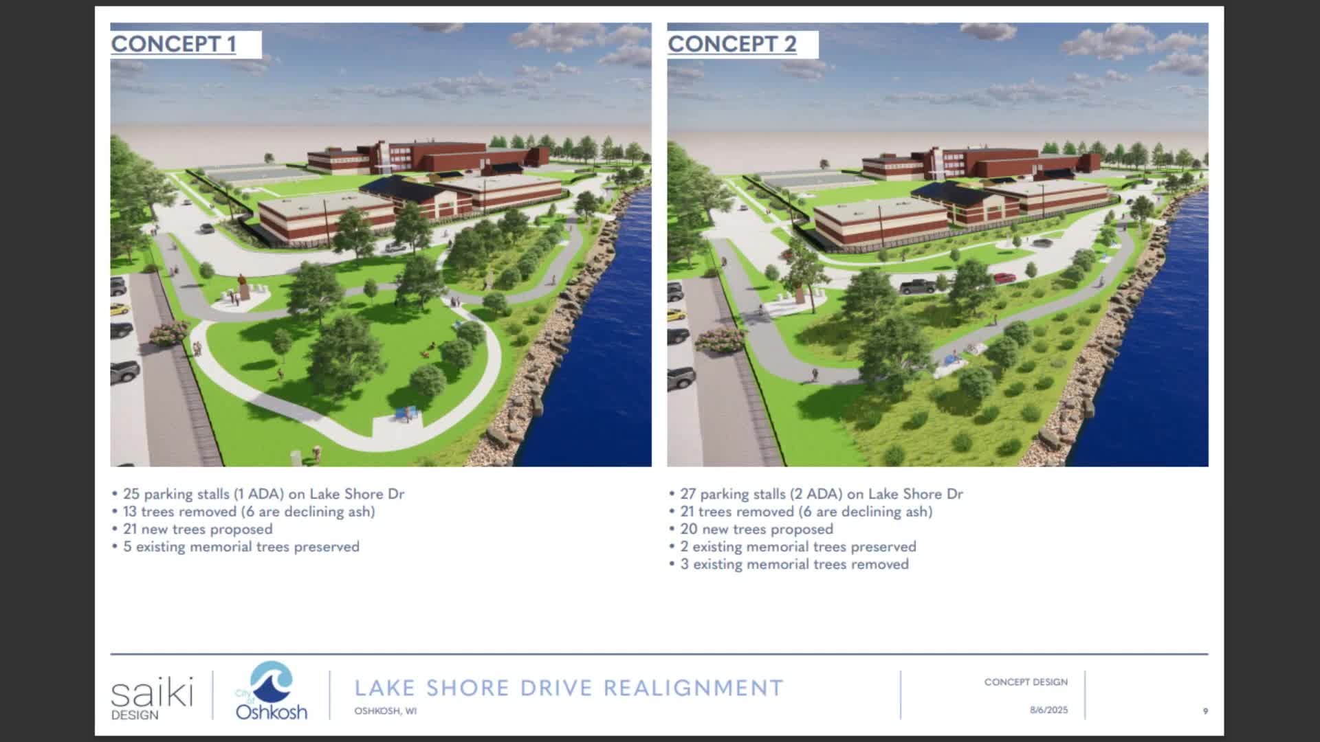 Council backs Lakeshore Drive Concept 1, updates stormwater code and funds I‑41 pedestrian bridge
