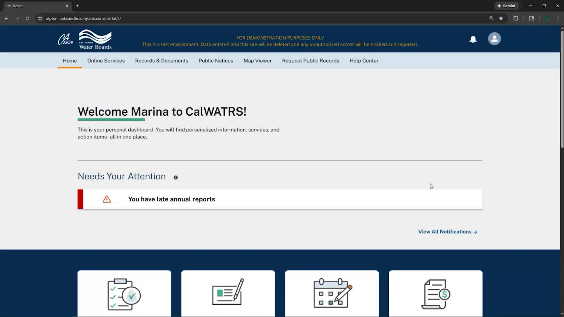 Cal Waters tutorial shows how to complete and submit annual water-right reports online