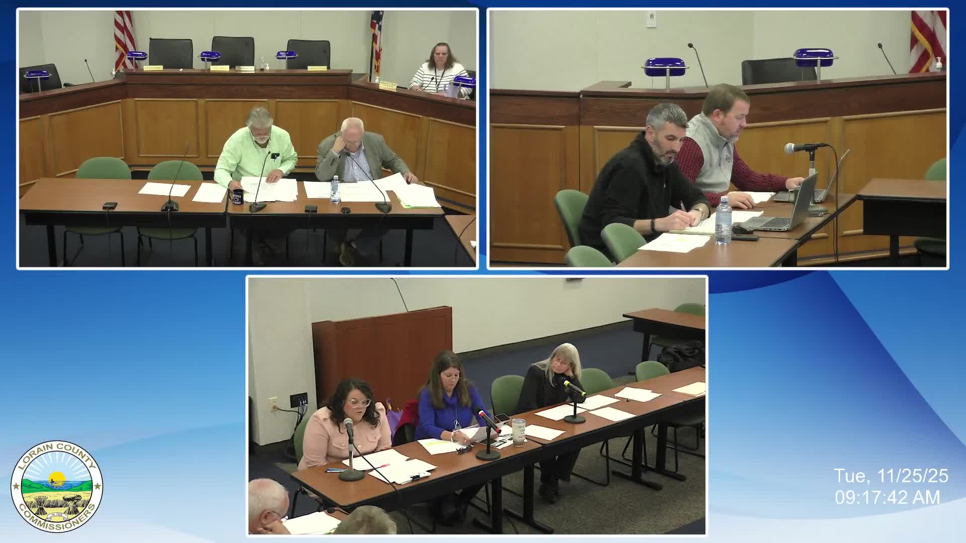 Lorain County judges press commissioners to protect court services amid rising jury workloads and tech costs