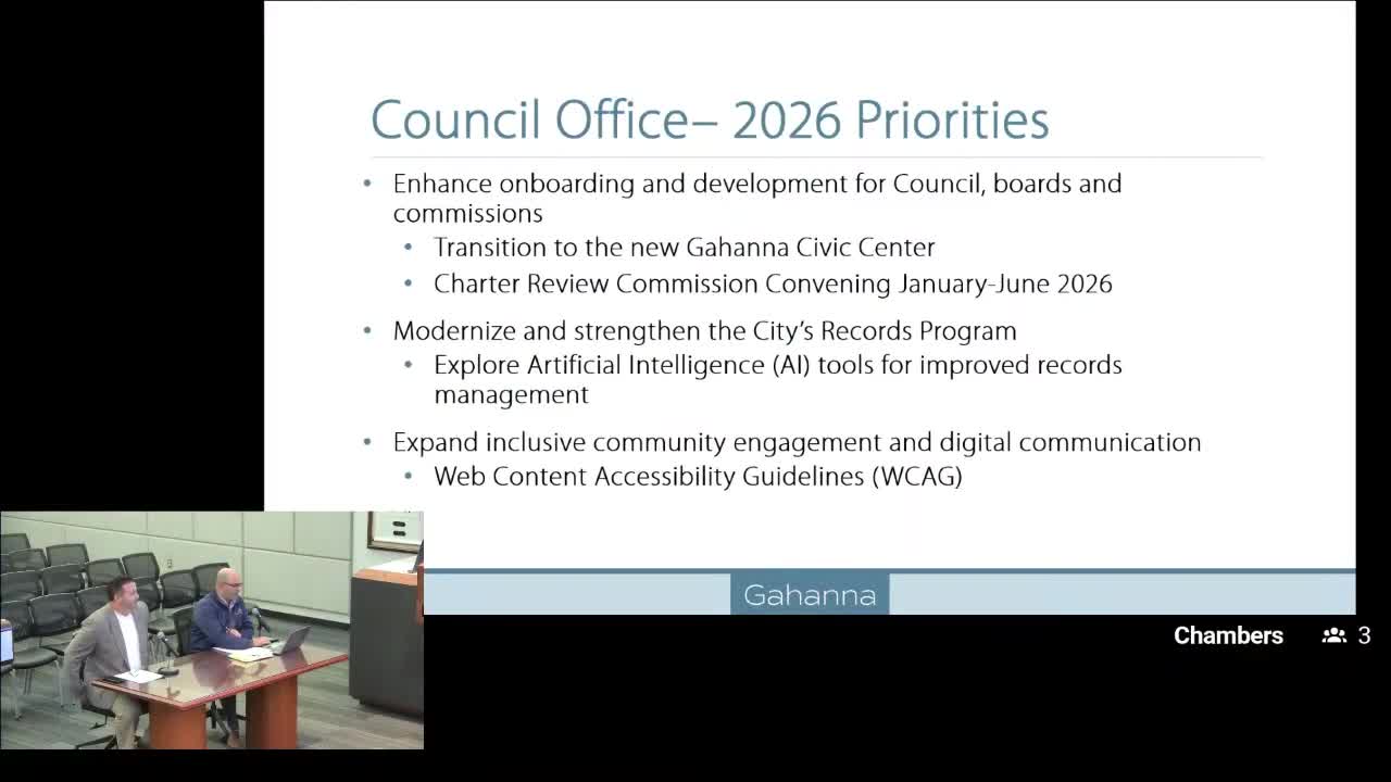 Council office outlines 2026 priorities: charter review, digital accessibility, records modernization and AI evaluation