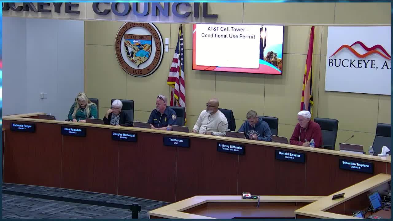Buckeye planning commission continues AT&T cell‑tower decision after airport safety and lease concerns