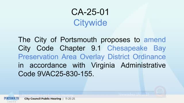 Portsmouth adopts Chesapeake Bay ordinance changes to add sea-level-rise and resiliency reviews
