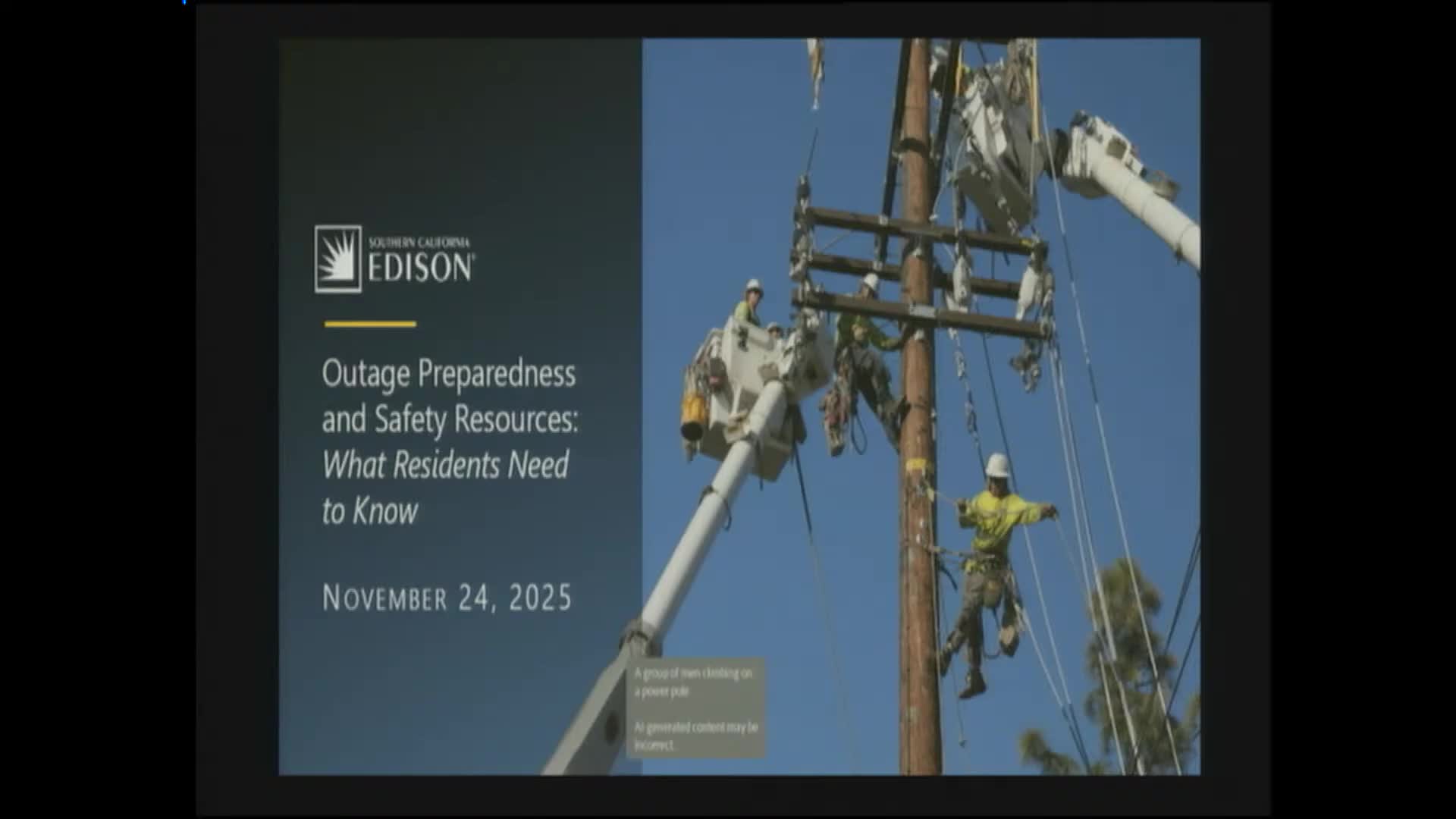 SCE outlines PSPS notification tools, grid-hardening and local outage steps for Carpinteria