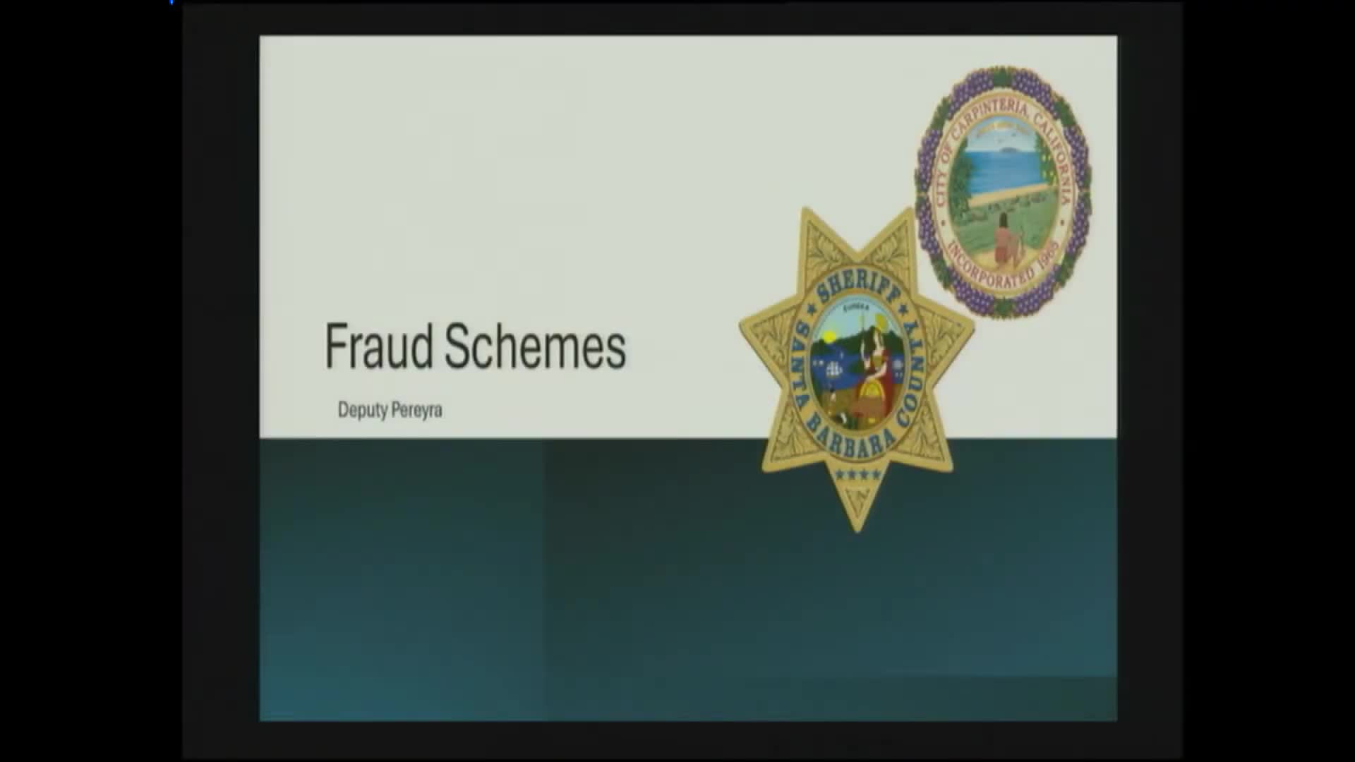 Sheriff's deputy warns Carpinteria residents about holiday scams, urges reporting to IC3
