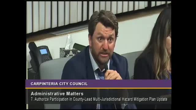 Carpinteria council authorizes city to join county-led hazard mitigation update with potential grant funding