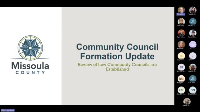 Missoula County proposes ordinance to formalize community councils; first reading set for Dec. 4